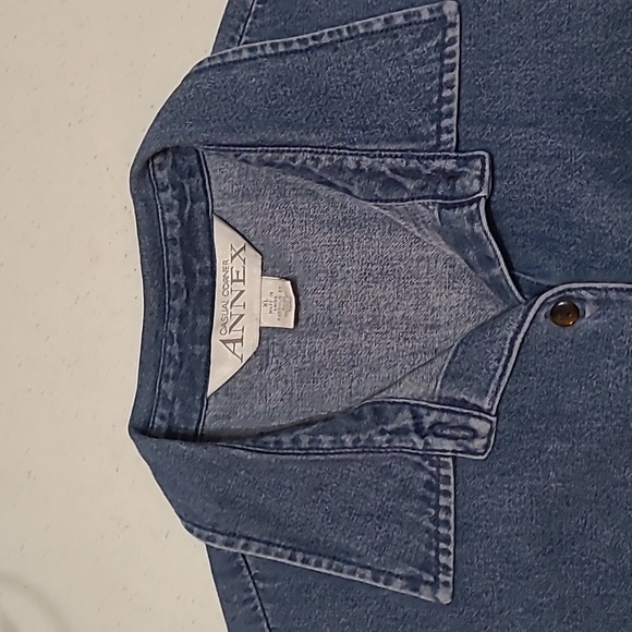 💥3for$12💥 Casual Corner Annex sleeveless denim shirt size XL - Picture 2 of 5